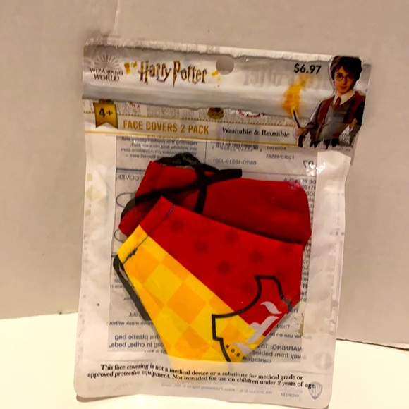 2 Harry Potter Reusable Face Masks OSFM NIP - Picture 1 of 5